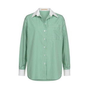 Green striped shirt