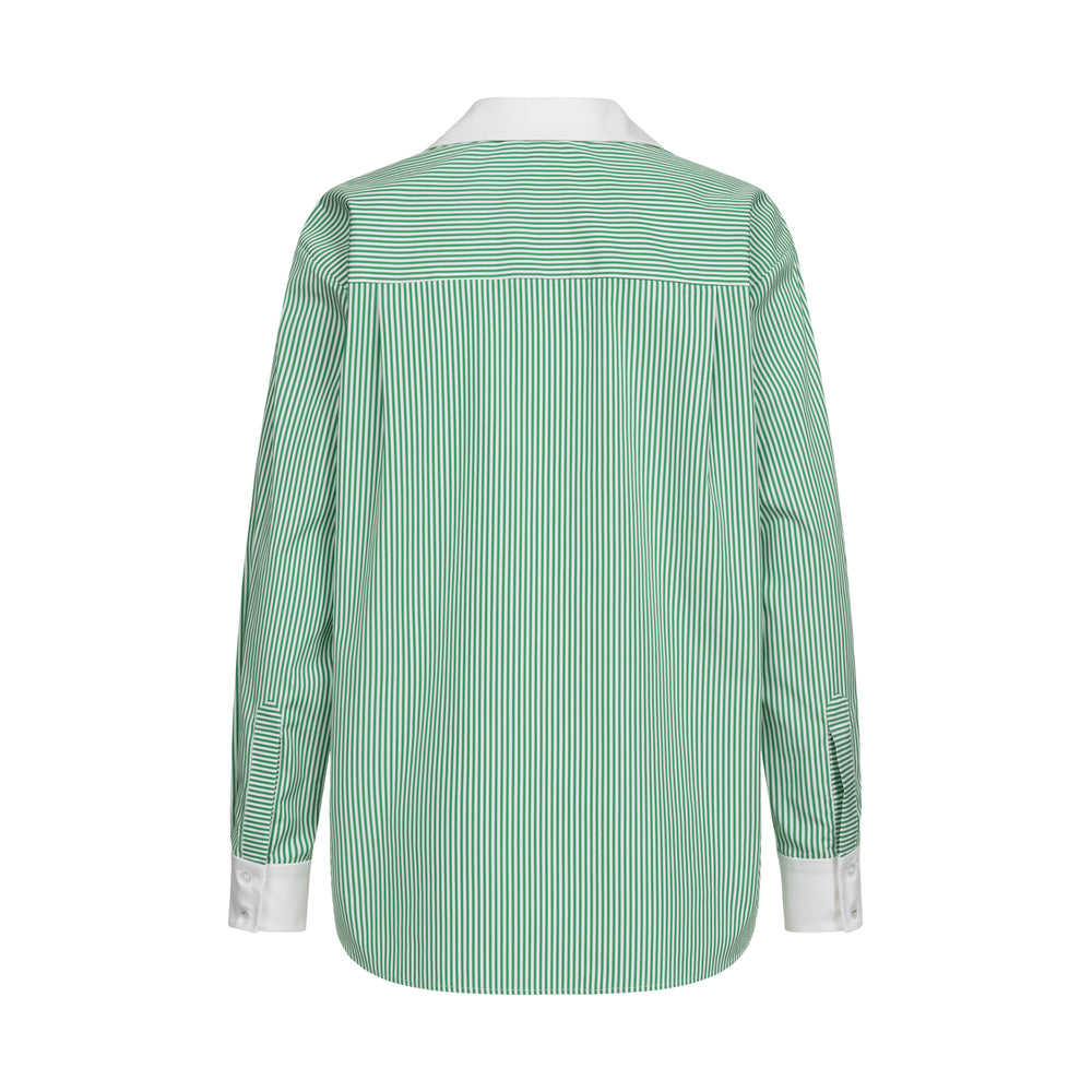 Green striped shirt