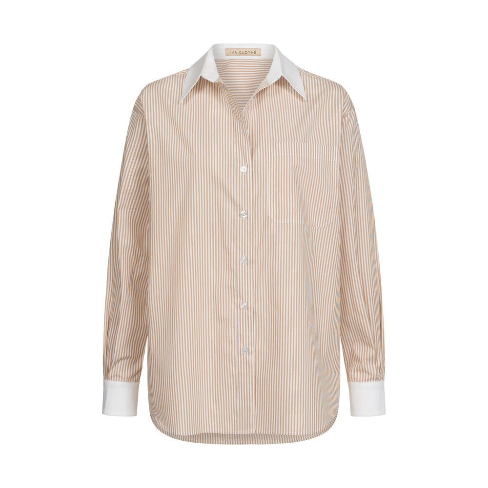Beige striped shirt