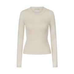 Лонгслів з v-вирізом pearl beige