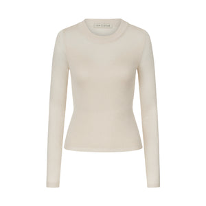 Лонгслів з супертонкої пряжі pearl beige
