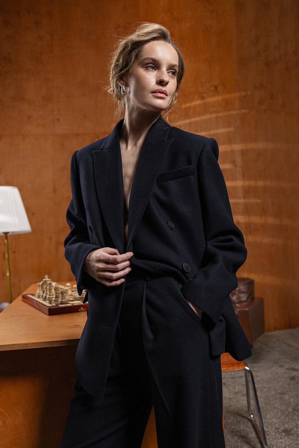 Dark navy cashmere jacket