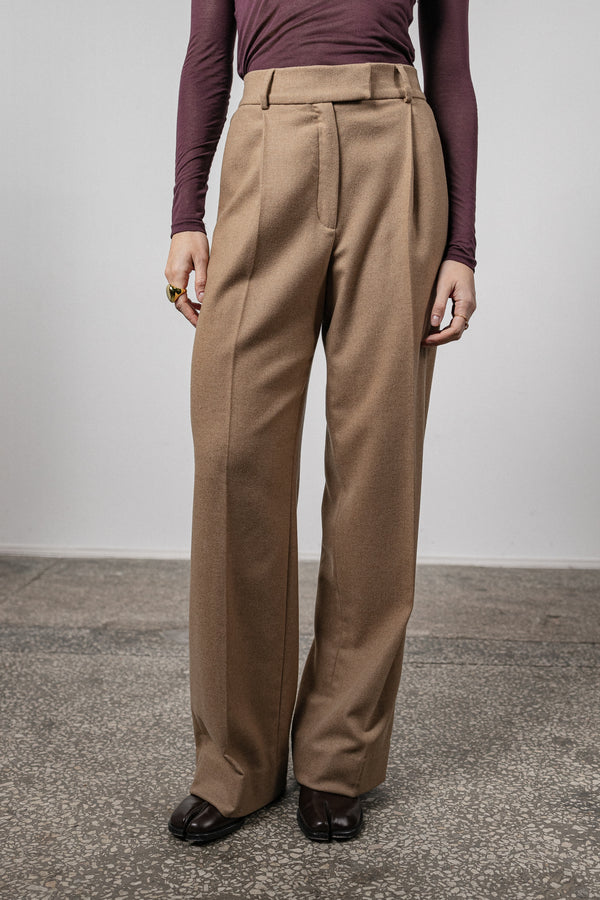 Camel cashmere trousers