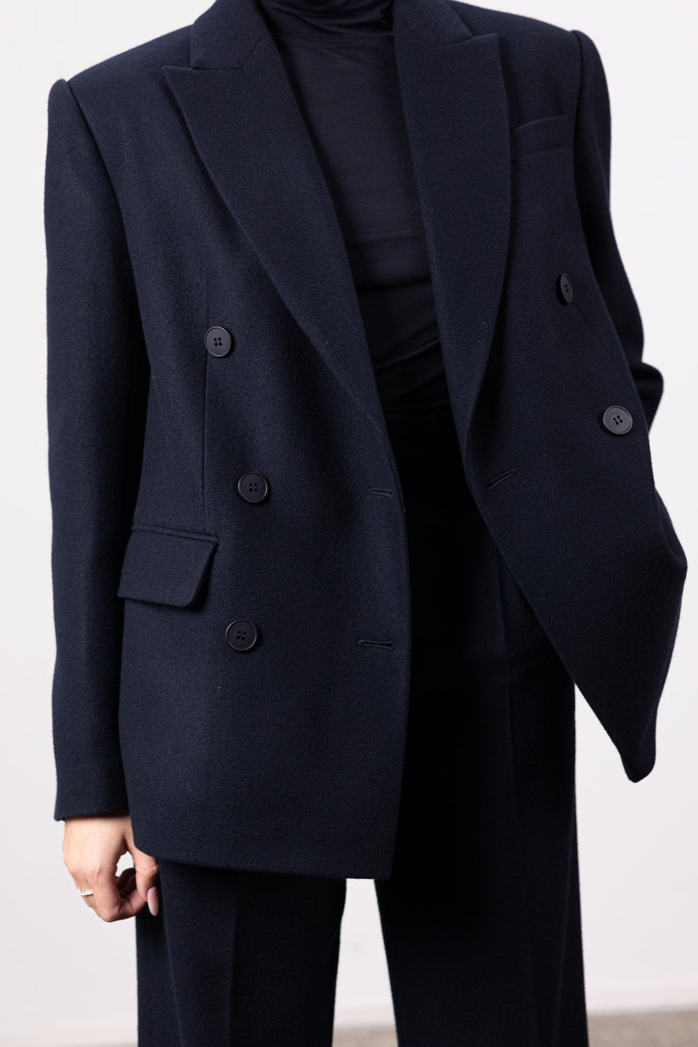 Dark navy cashmere jacket