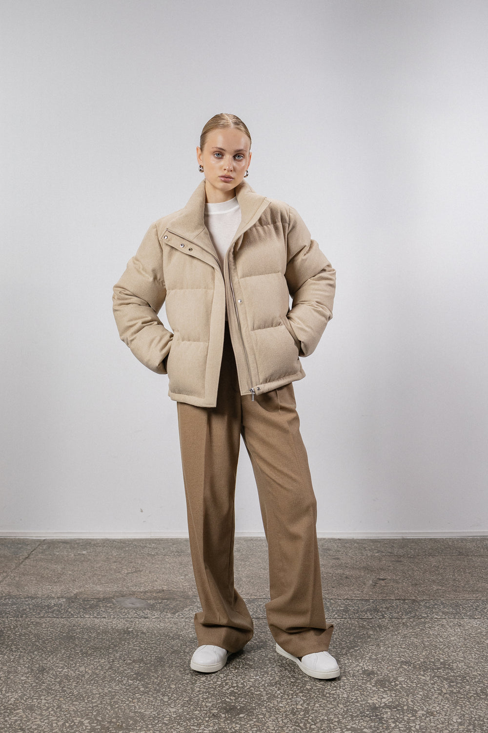 Cashmere down jacket