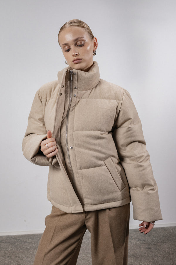 Cashmere down jacket