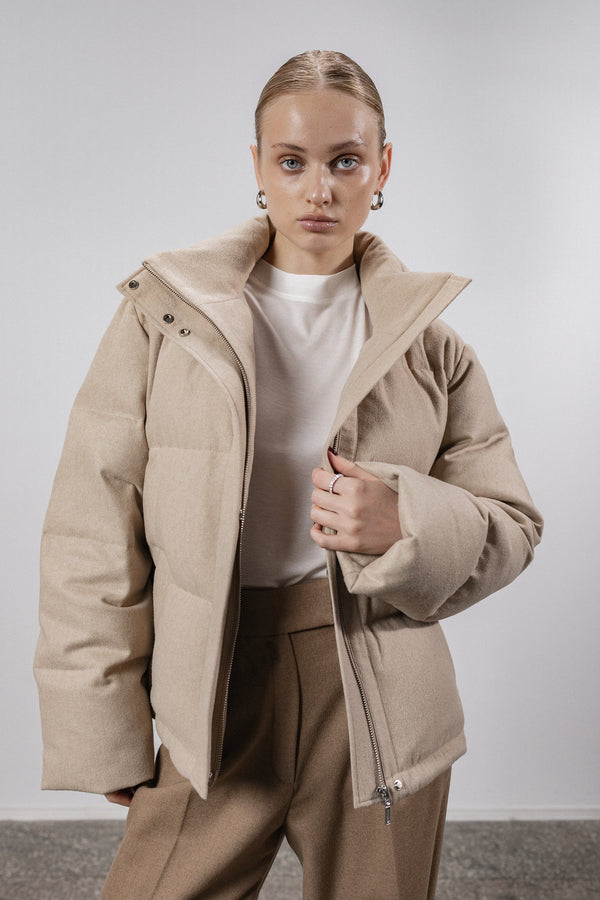 Cashmere down jacket