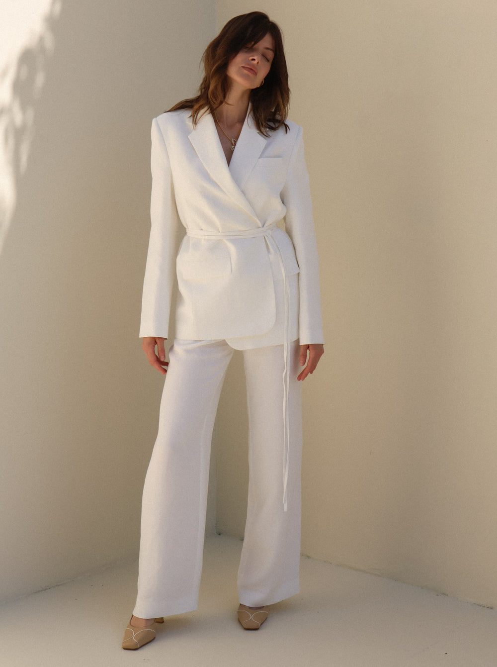 WHITE LINEN PANTS