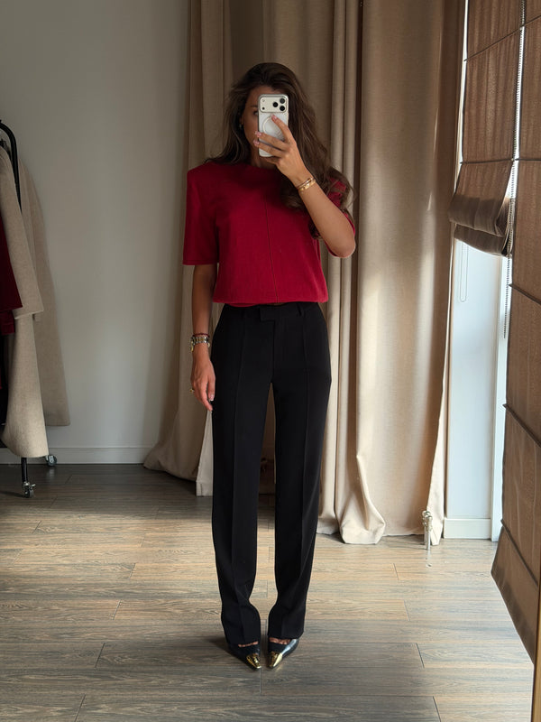 В’язана футболка Essentia Knit Бордо
