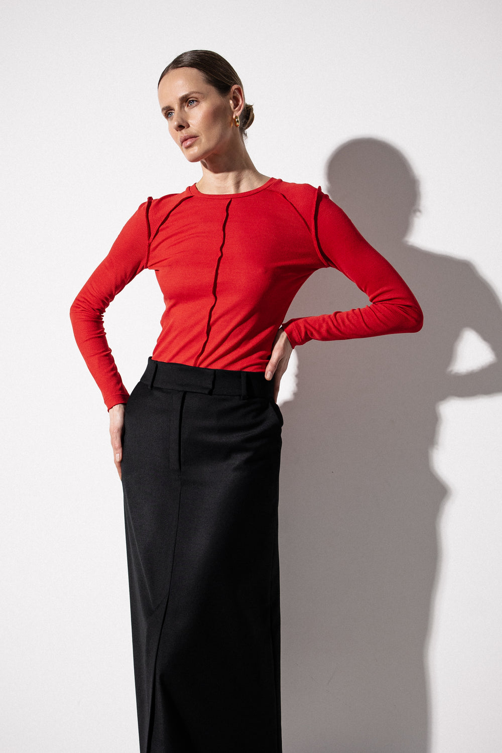 MIDI SKIRT WITH SLIT