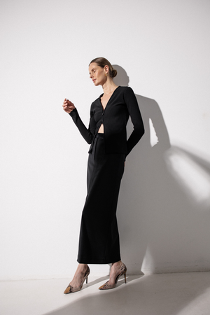 MIDI SKIRT WITH SLIT