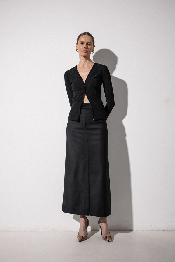 MIDI SKIRT WITH SLIT