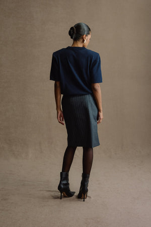 В’язана футболка Essentia Knit Синя
