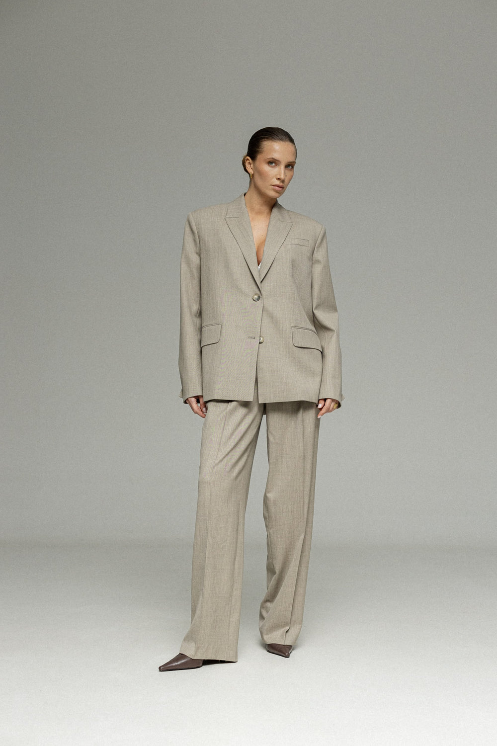 TAUPE MELANGE JACKET 