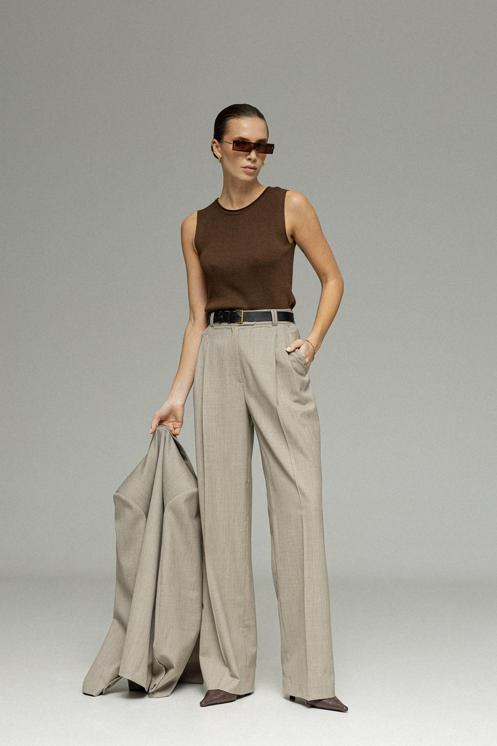 TAUPE MELANGE PANTS 