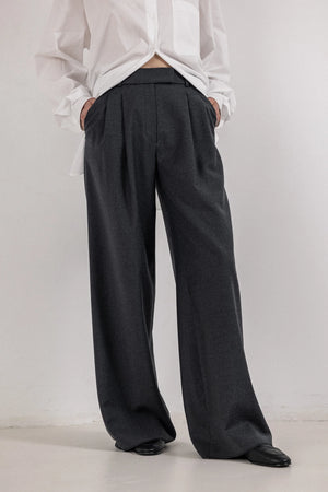 GREY CASHMERE PANTS