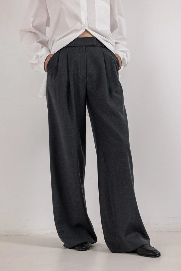GREY CASHMERE PANTS