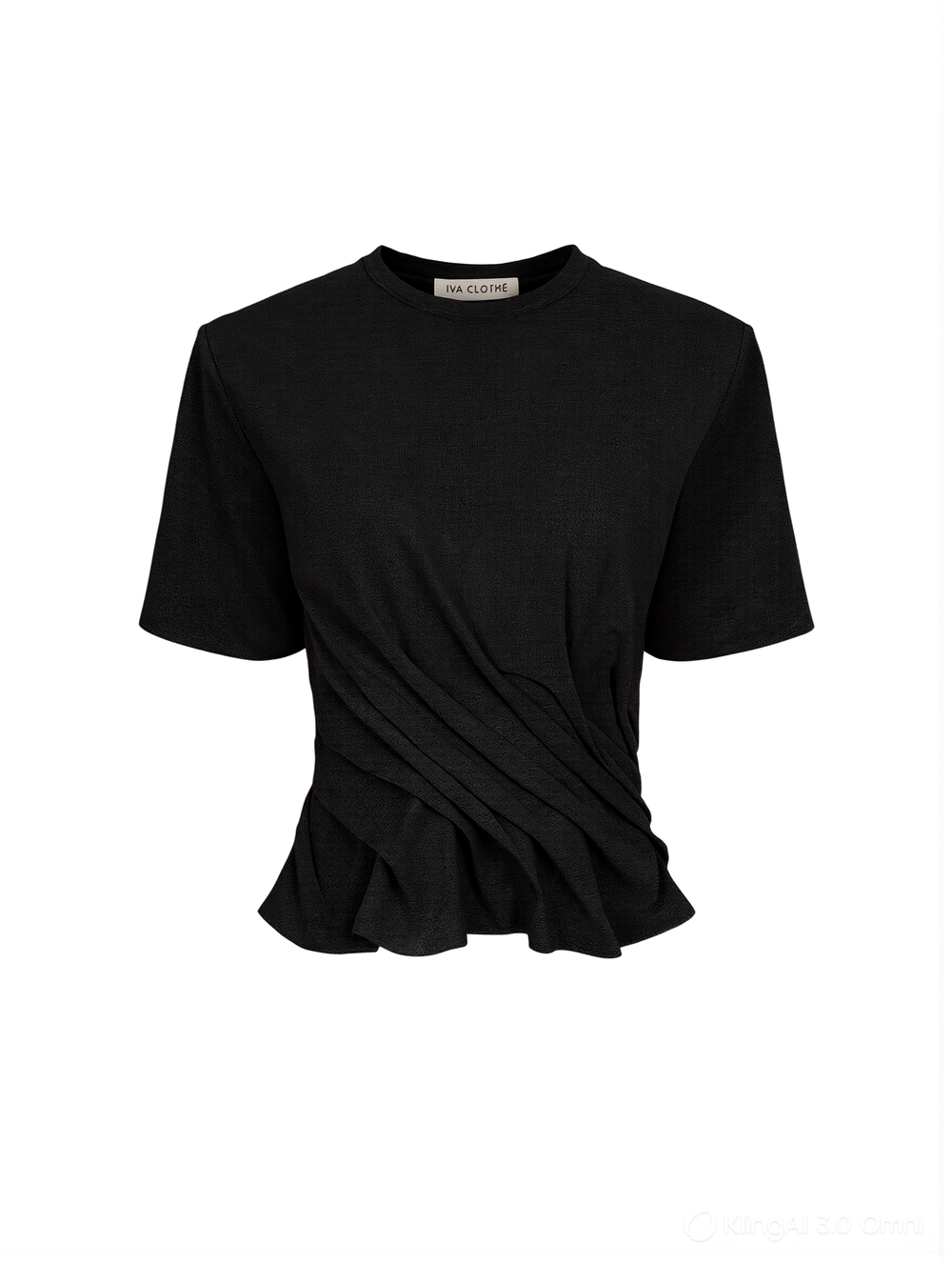 Футболка з Драпіруванням Чорна