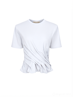 Футболка з Драпіруванням Біла