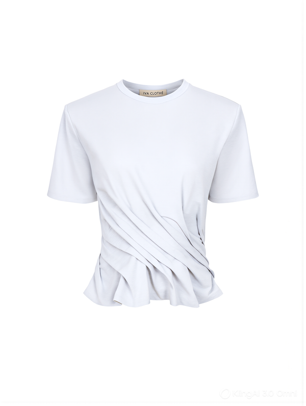 Футболка з Драпіруванням Біла